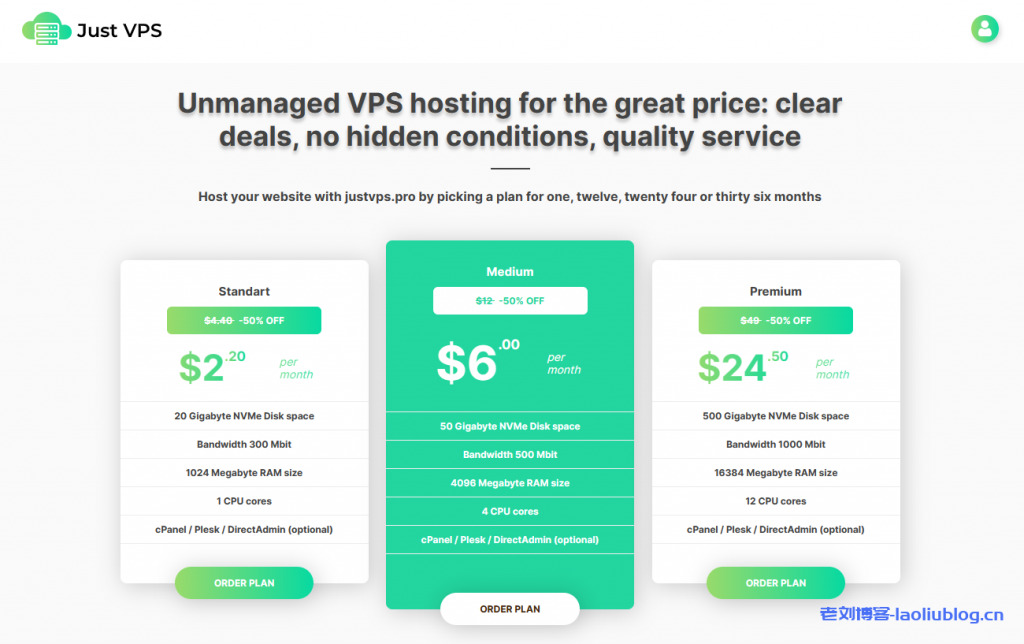 Just VPS国外便宜不限流量VPS低至2.2美元/月，免费换机房换IP，300Mbps~1Gbps带宽，可选香港/美国/俄罗斯/欧洲21机房，支持支付宝/PayPal